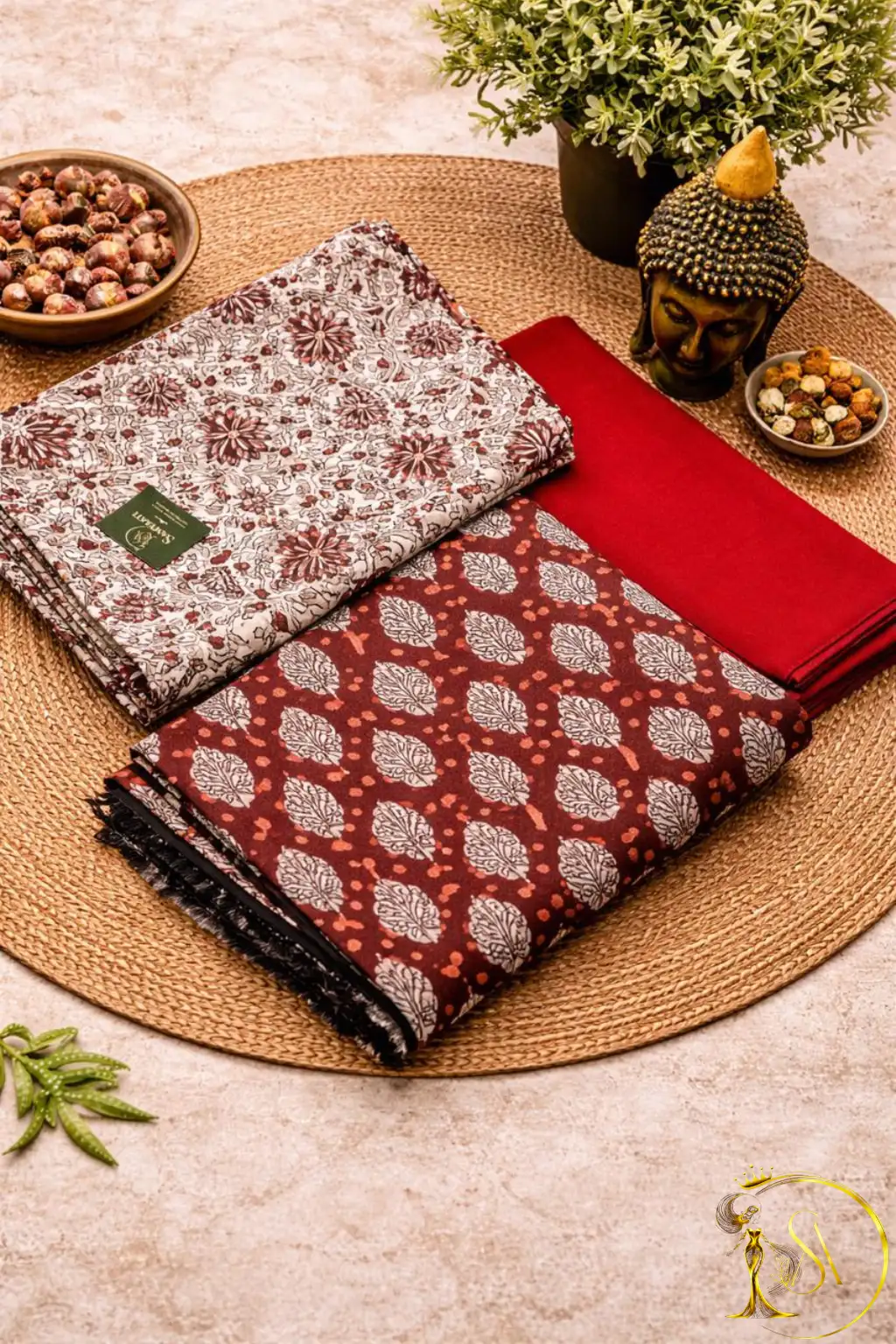 Maroon kurta unstitched